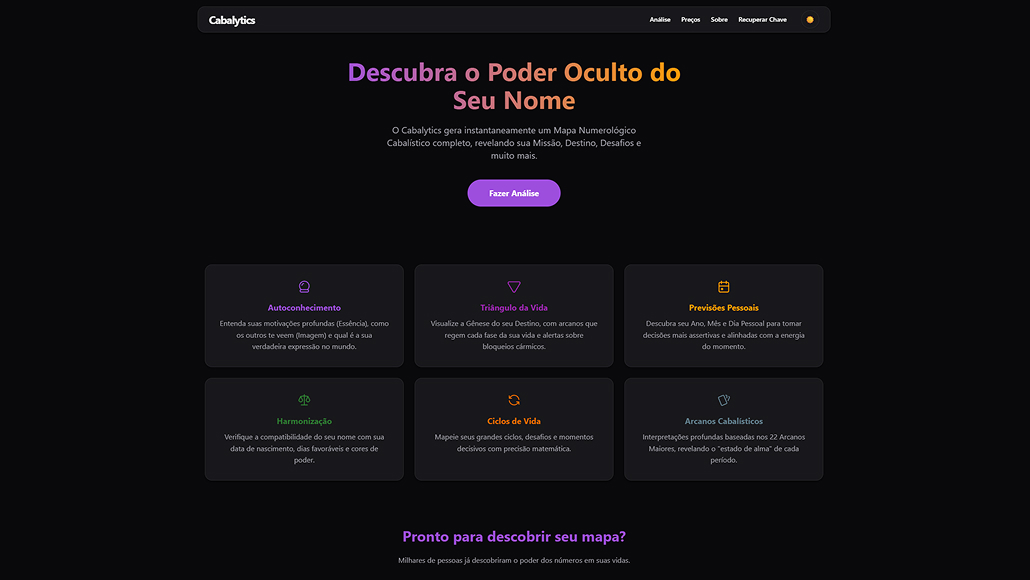 Site da Cabalytics