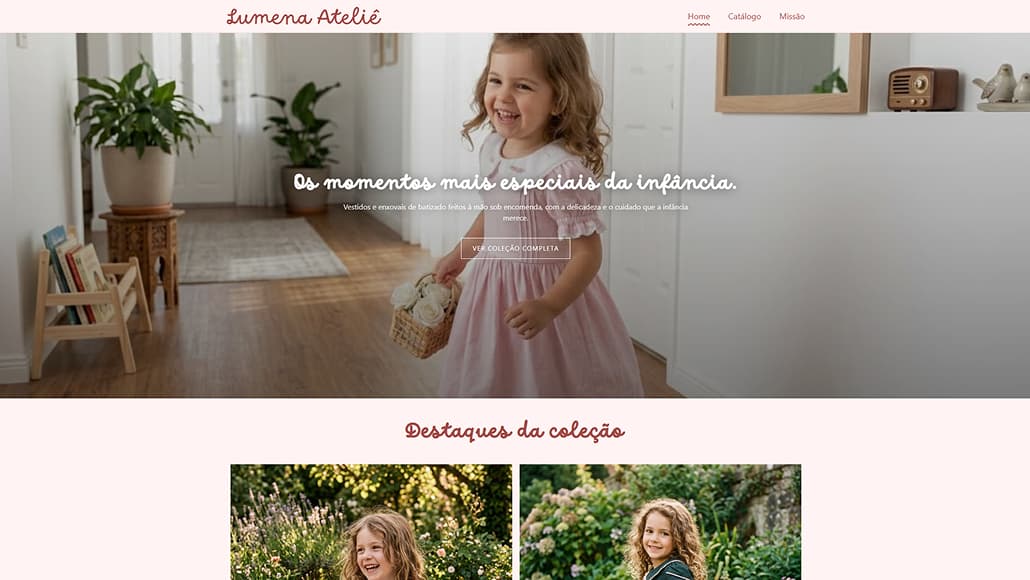 Site da Lumena Ateliê
